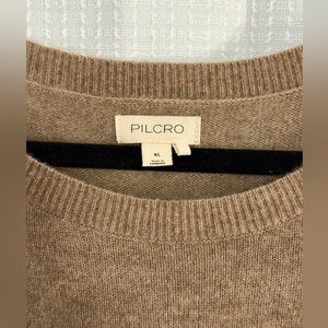 Anthropology Pilcro Woman’s Brown Cropped Crewneck 100% Cashmere Sweater. Size M